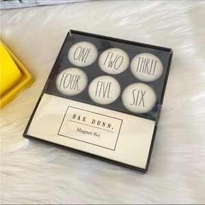 Rae Dunn One Two Three Office Home Kitchen Glass Bulletin Board Magnet Set